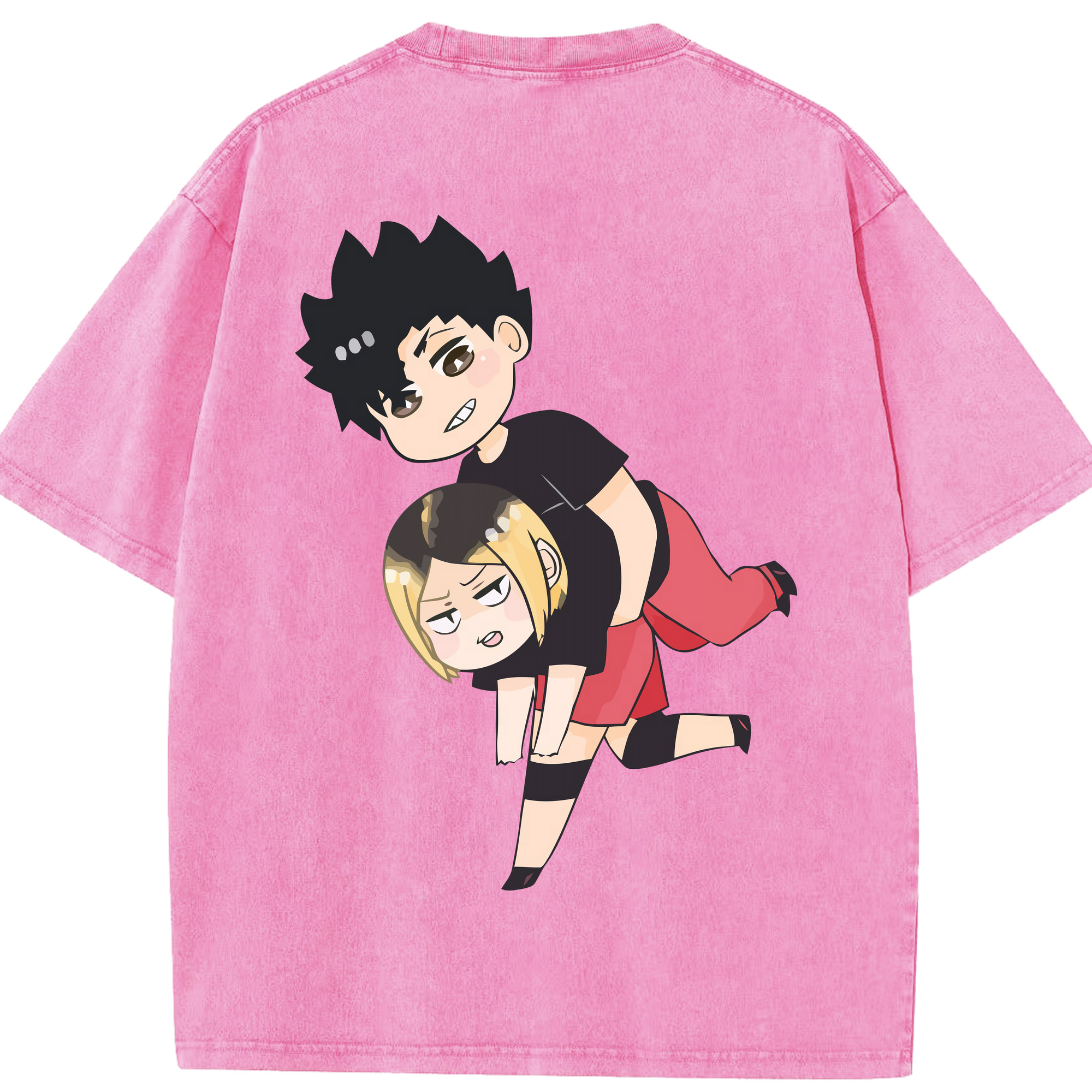 （画像用） ハイキュー!! Haikyu!! 綿100% ヴィンテージ風 半袖Tシャツ（背面プリント）